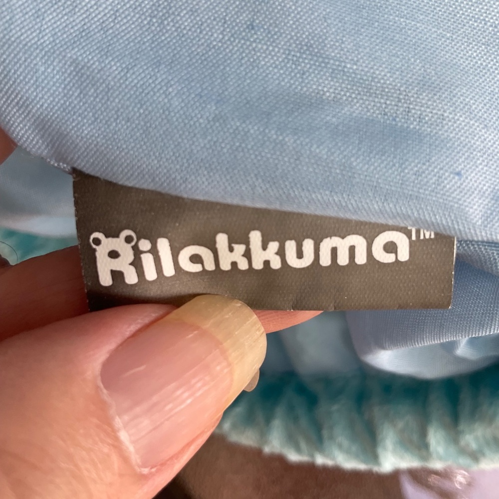 Rilakkuma Sweets! Blue Soft Drawstring Backpack - Rare! - Picture 7 of 8